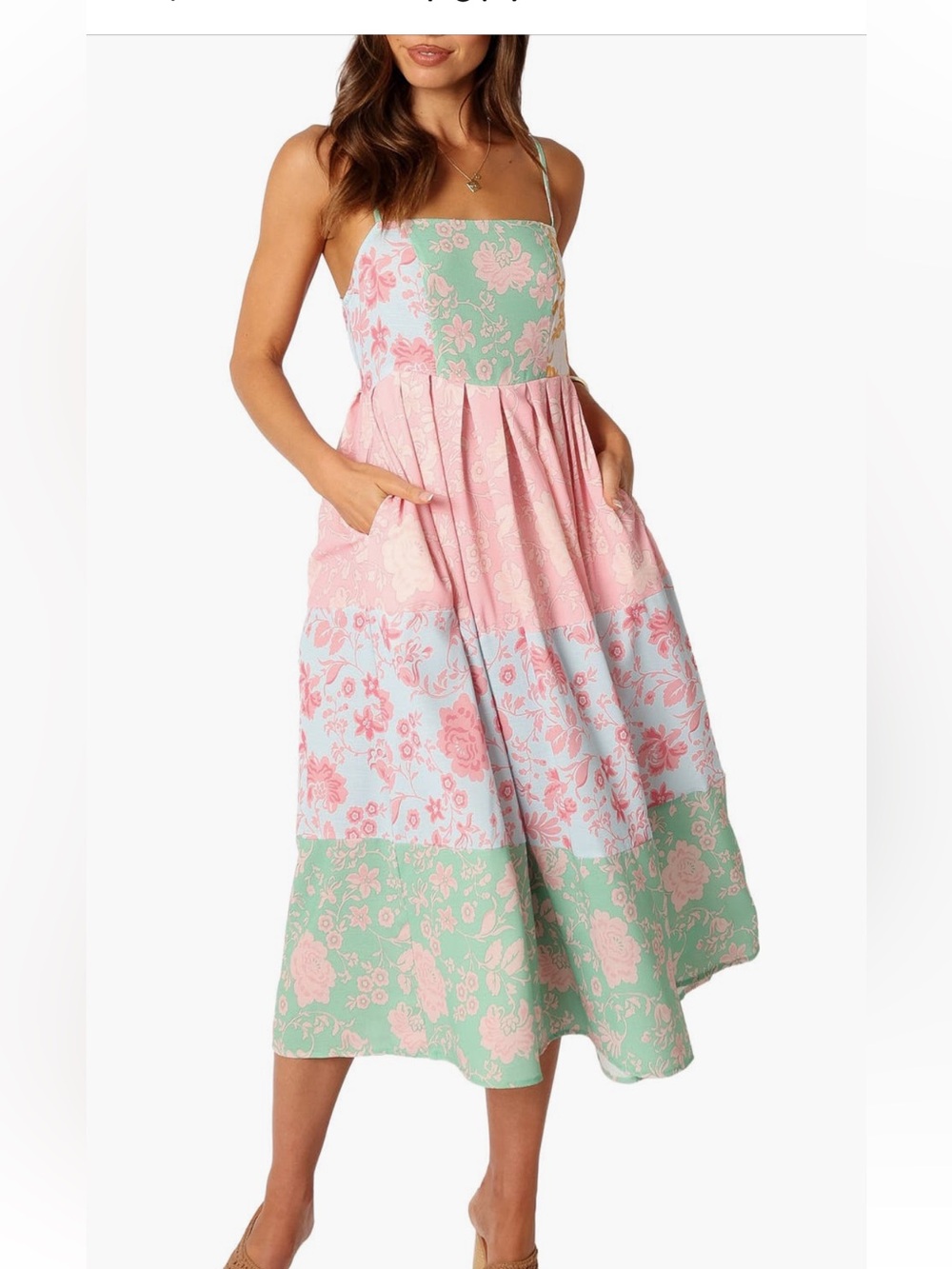 NWOT Petal and Pup Shelby Mixed Floral Midi dress